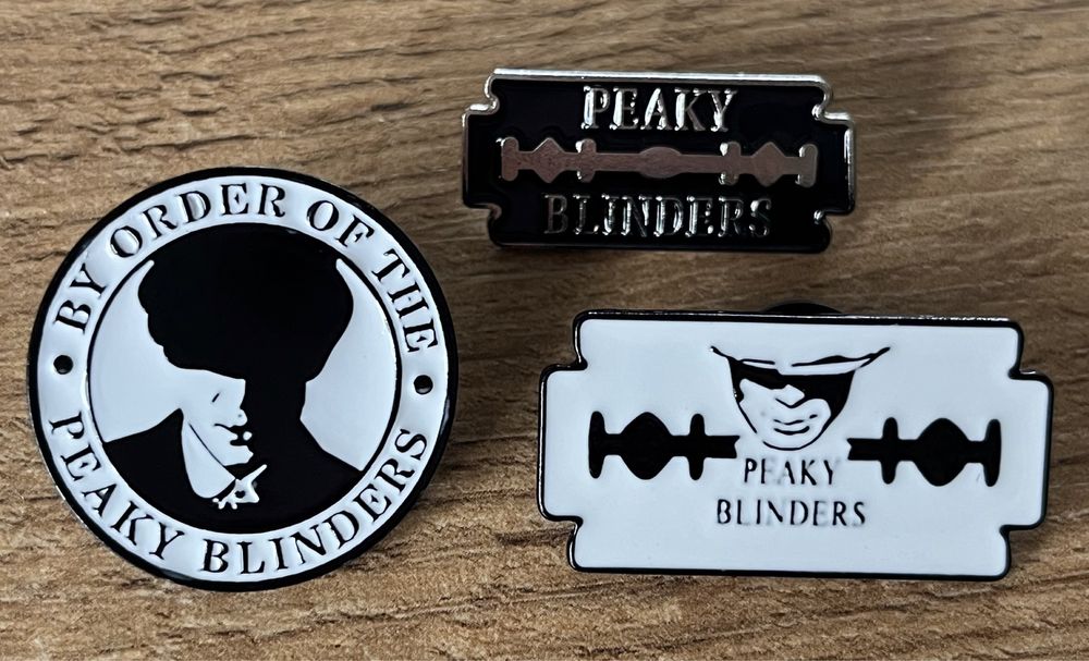 Pin przypinka znaczek badge Peaky Blinders żyletka Tommy Shelby