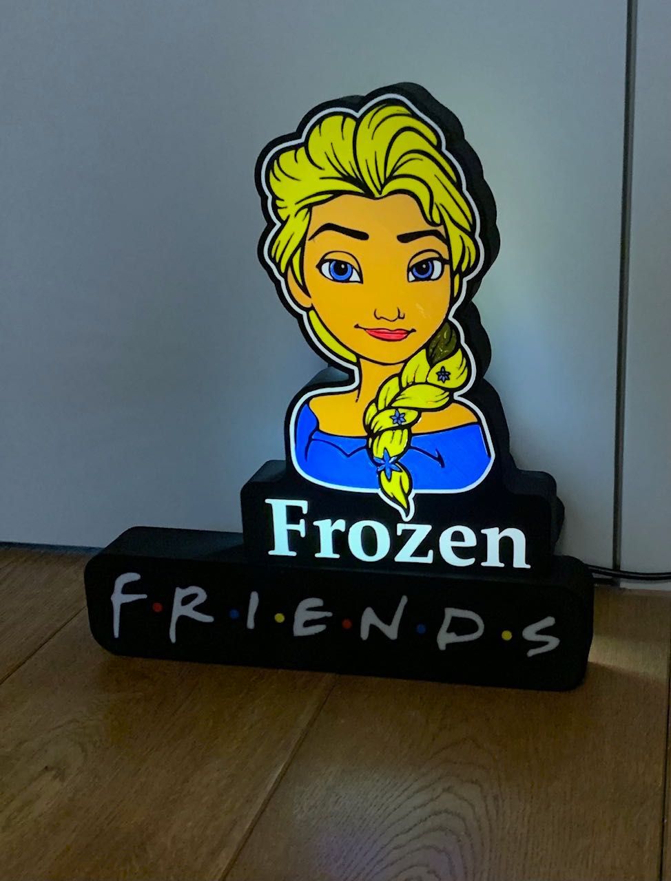 Frozen plafon pod Lampka LED kolor wydruk 3D możliwe różne rodzaje