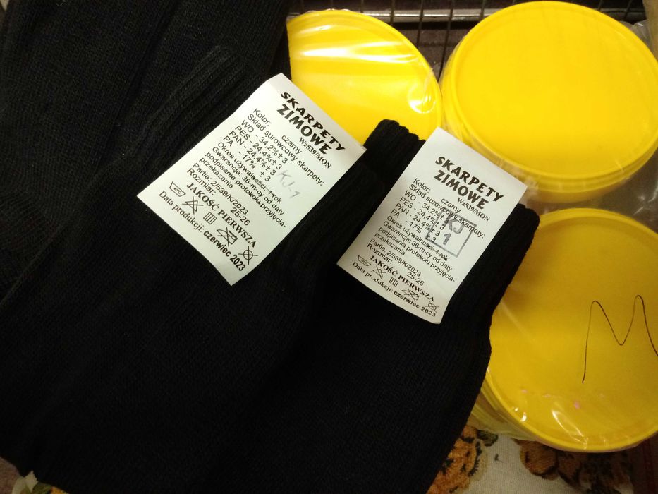 Wojskowe oryginalne skarpety czarne różne rozmiary