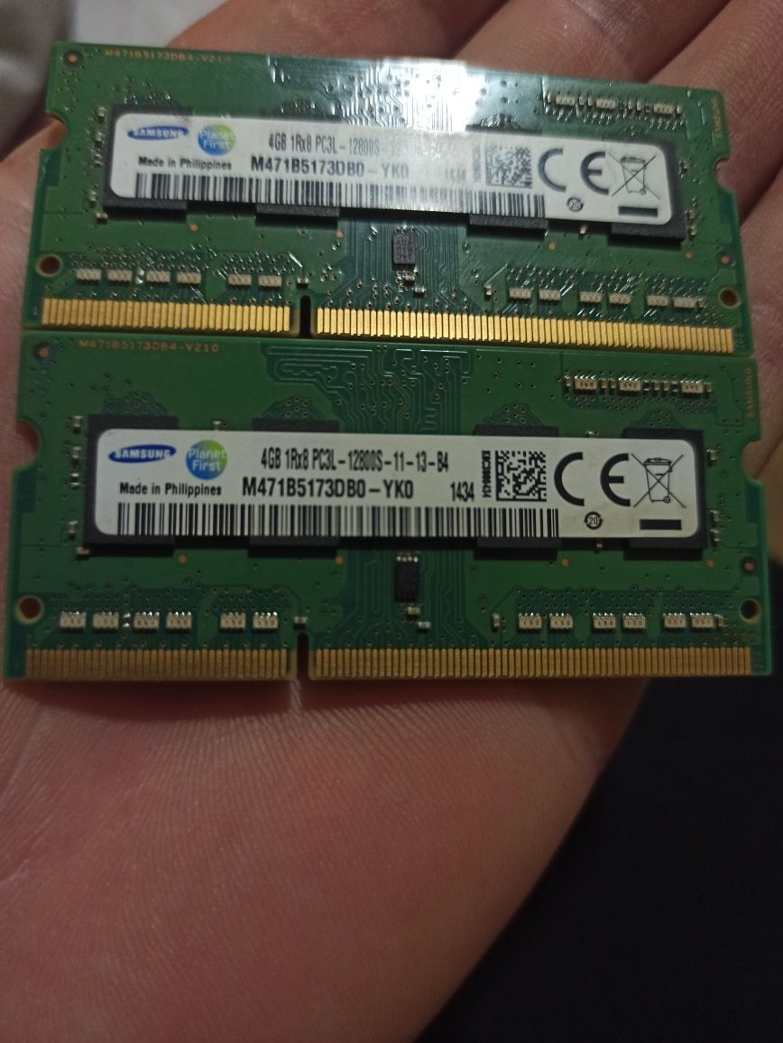 Оперативки для ноутбука DDR 3 2 по 4 гіг