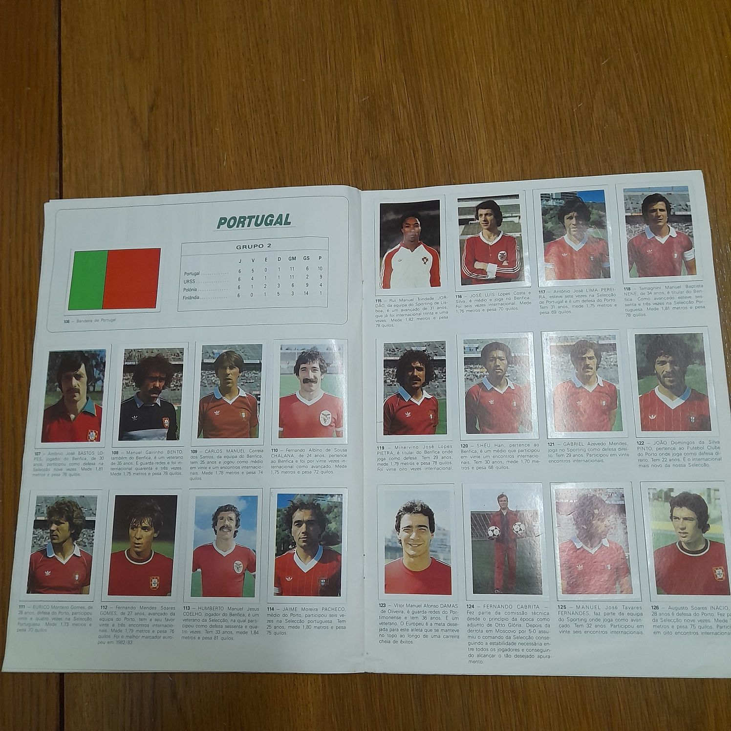 Caderneta de cromos completa do campeonato  Europa  futebol de 1984