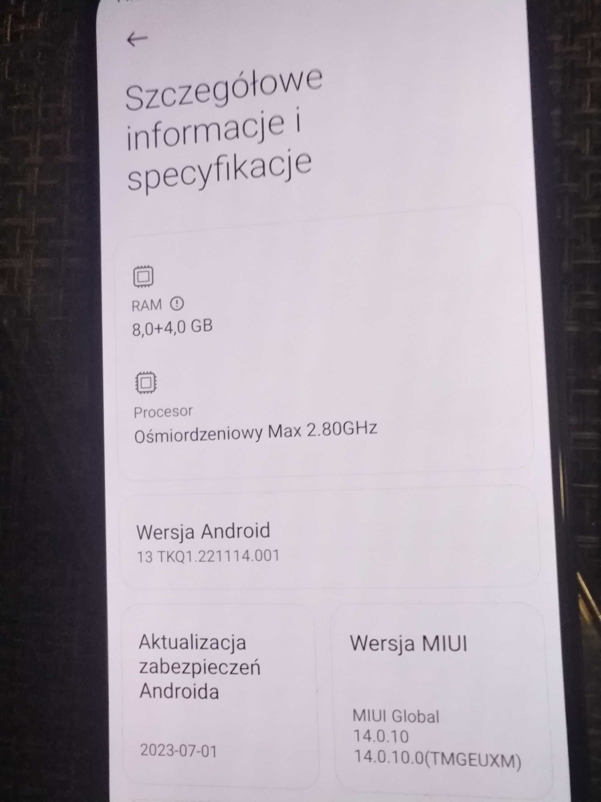 IGŁA xiaomi redmi note 12. Android 13.Pamięć 8+4/256gb.Gwarancja