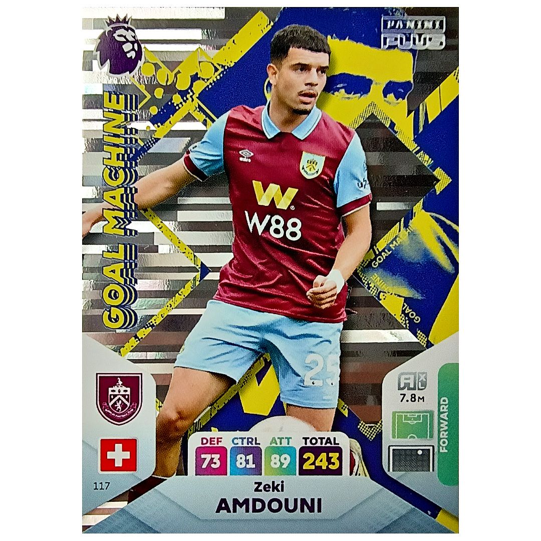 Karta Panini 117 Premier League 2024 Plus Zeki Amoduni Goal Machine