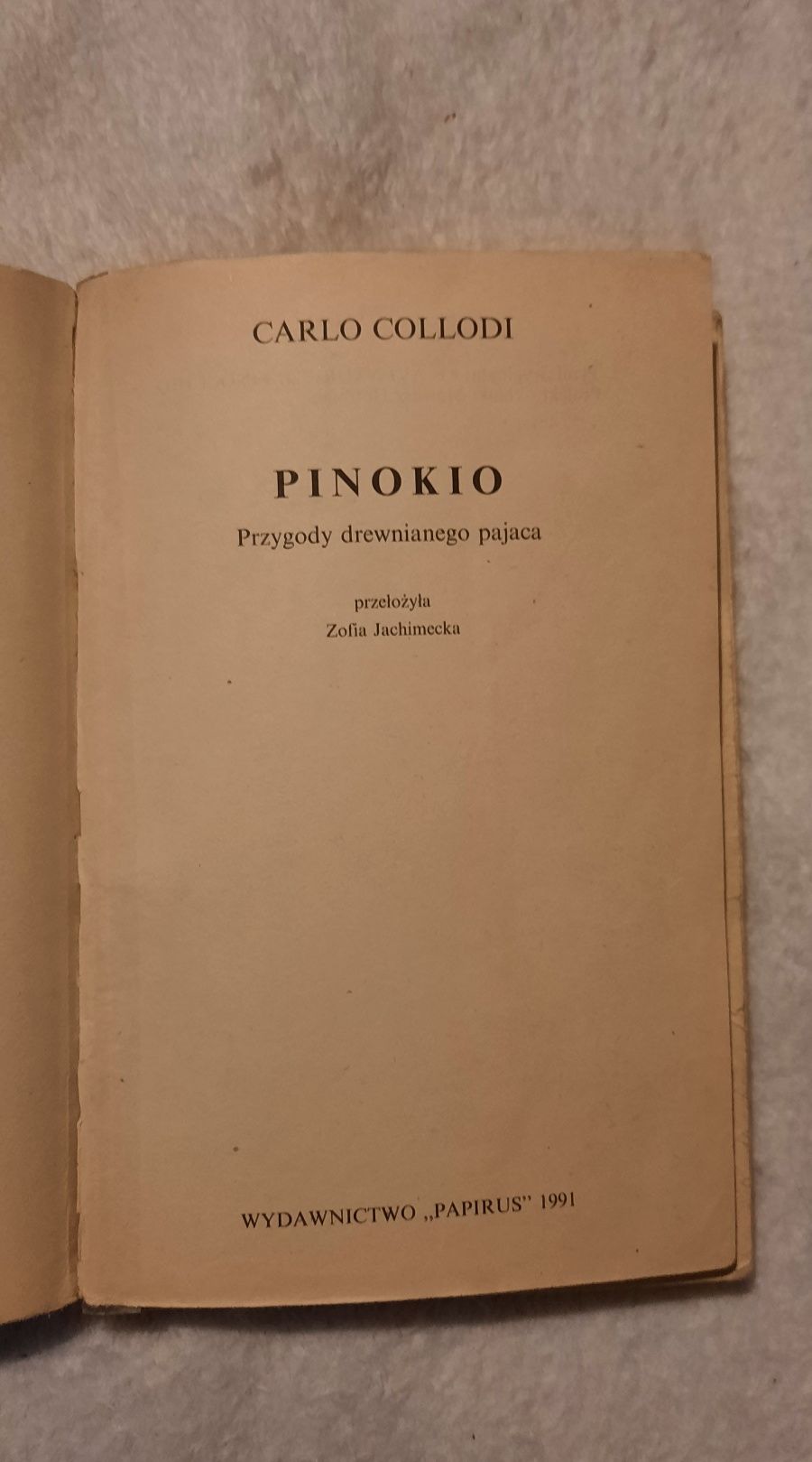 Książka dla dzieci Pinokio Collodi lektura klasyk