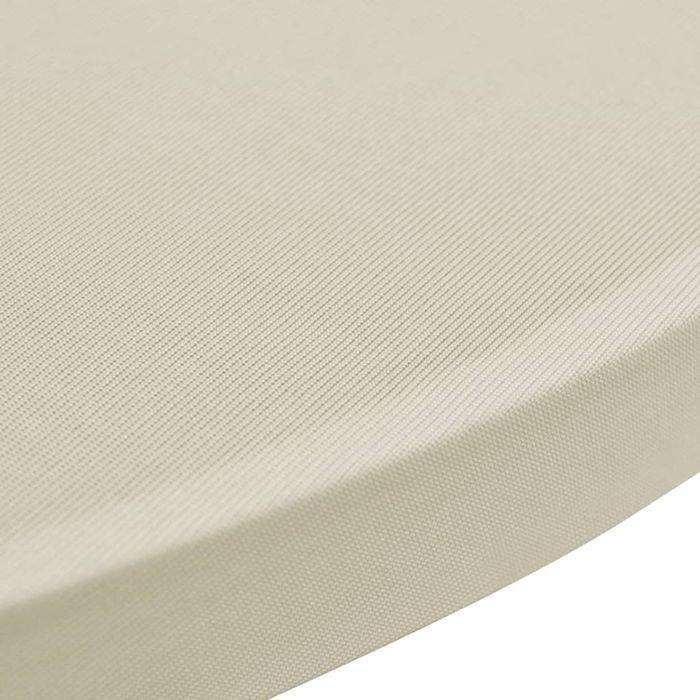 Obrus Na Stół Barowy Ø 80 Cm Kremowy Rozciągany 2 Szt