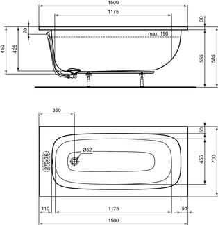 Wanna Ideal Standard 150x70