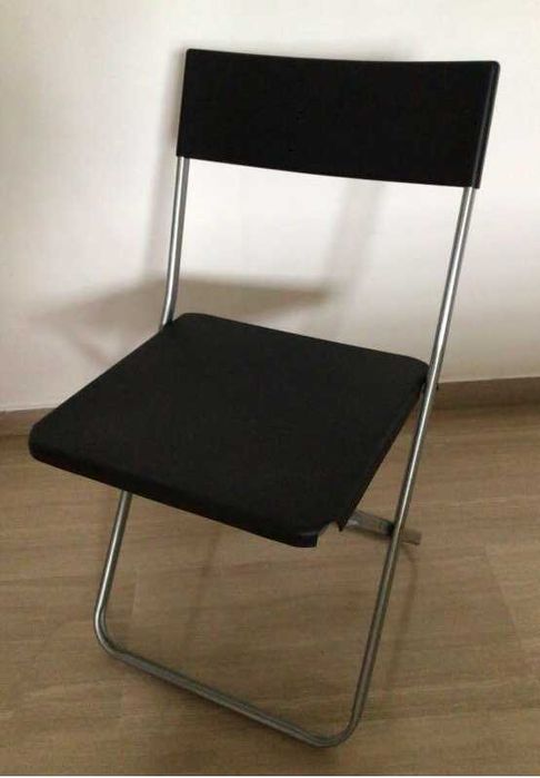 Ikea krzesło czarne, składane Jeff 900.704.04