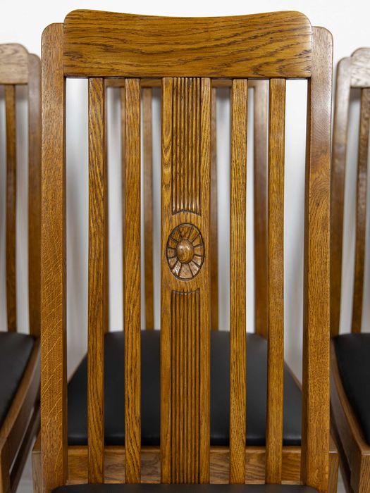 Nowe Krzesło Secesyjne Dębowe Replika Stylowe Dąb Secesja Art Nouveau