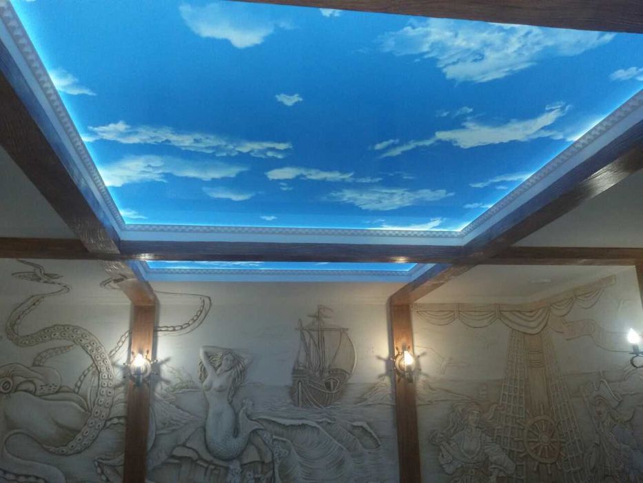 Стелі натяжні. Сучасний дизайн, гарантія 12 років. Потолки натяжные.
