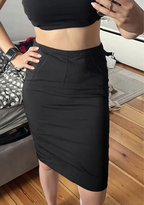 Calvin klein czarna elegancka spodnica xs/34
