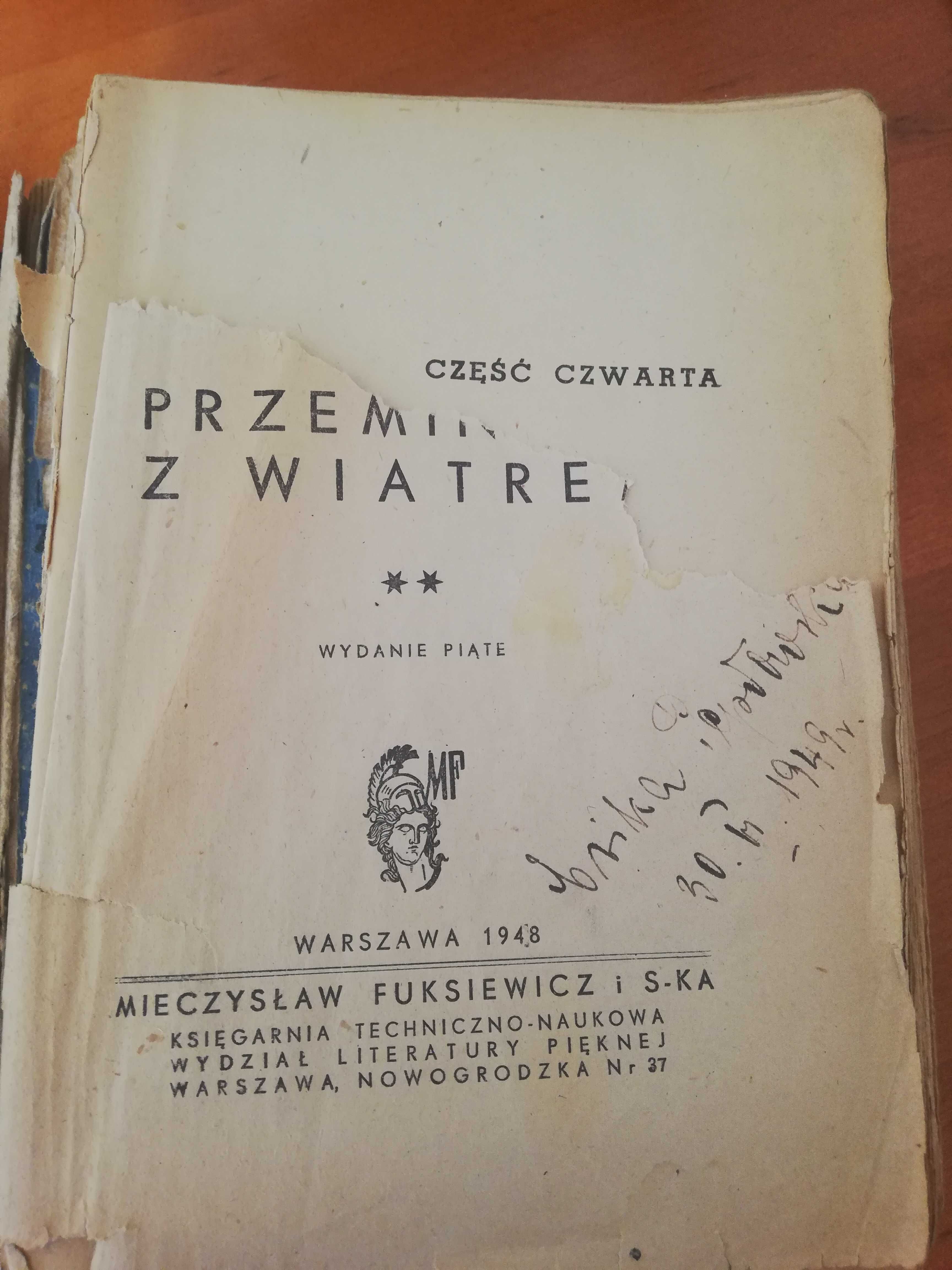 Przeminęło z wiatrem Margaret Mitchell 1948 r II tomy