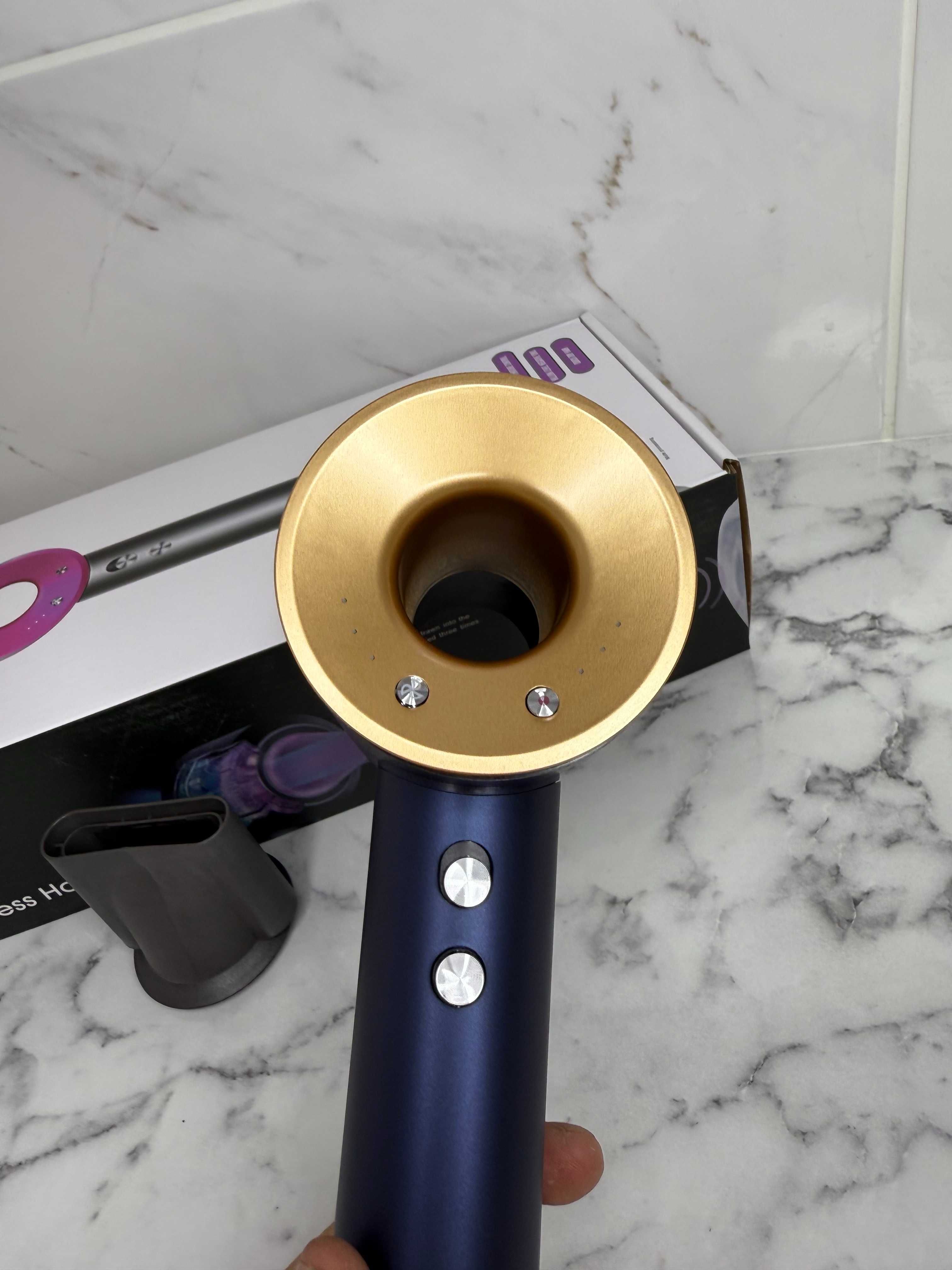 Синій Super Hair Dryer — фен на 1 насадку для швидкого сушіння