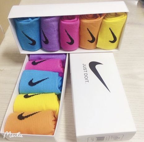 Kolorowe Skarpety Nike Nowe 5par