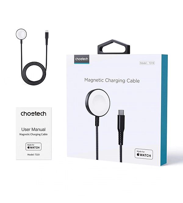 Ładowarka bezprzewodowa Choetech T319 MFI o mocy 5W, do Apple Watch +