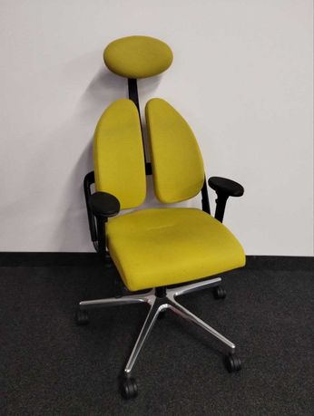Fotel Xenium Duo-Back i UPH HRUA NowyStyl, szare, niebieskie, żółte