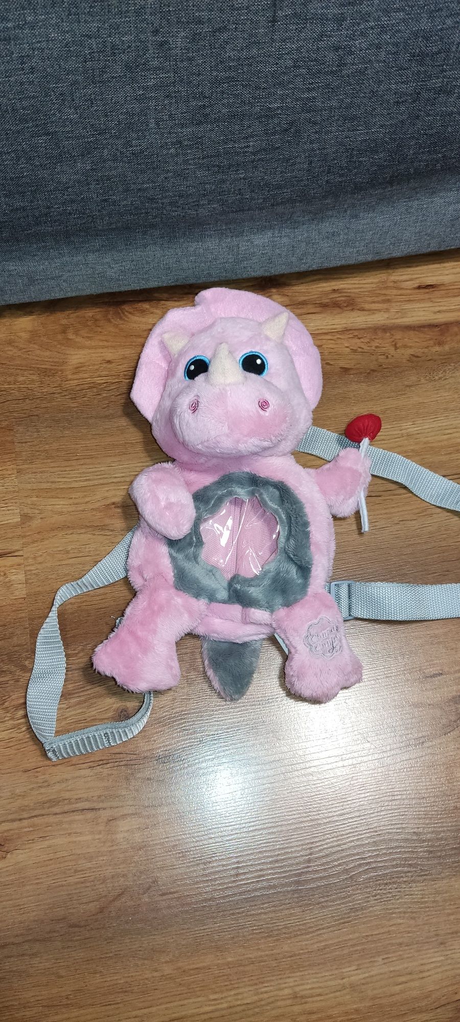 Chupa Chups Maskotką Plecak Dinozaur Różowy 30 cm