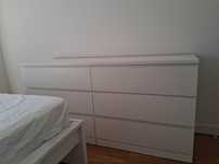 Cómoda MALM com 6 gavetas