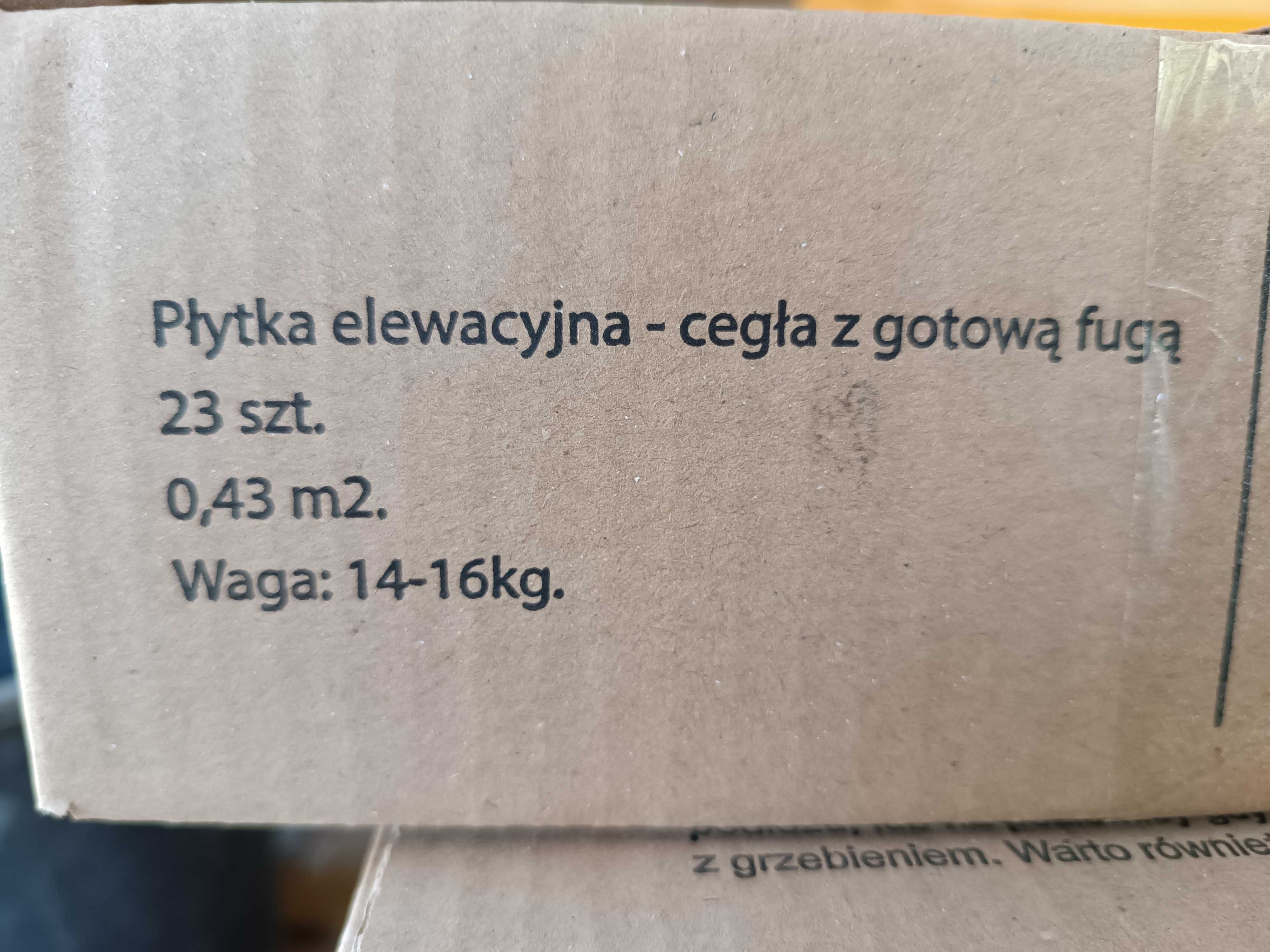Imitacja cegły z fugą 6m2 jak cegła cięta