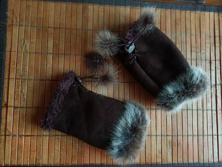 Утеплені безпальцеві рукавичка