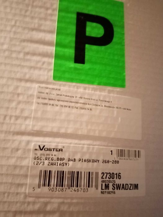 NOWA Ościeżnica 260mm-280mm+ drzwi Dąb piaskowy Etna prawe 80 Artens.