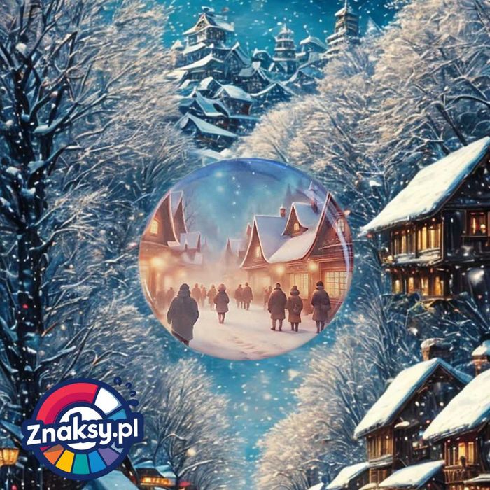 Przypinka – Wesołych Świąt. Reklama, logo, personalizacja, prezent