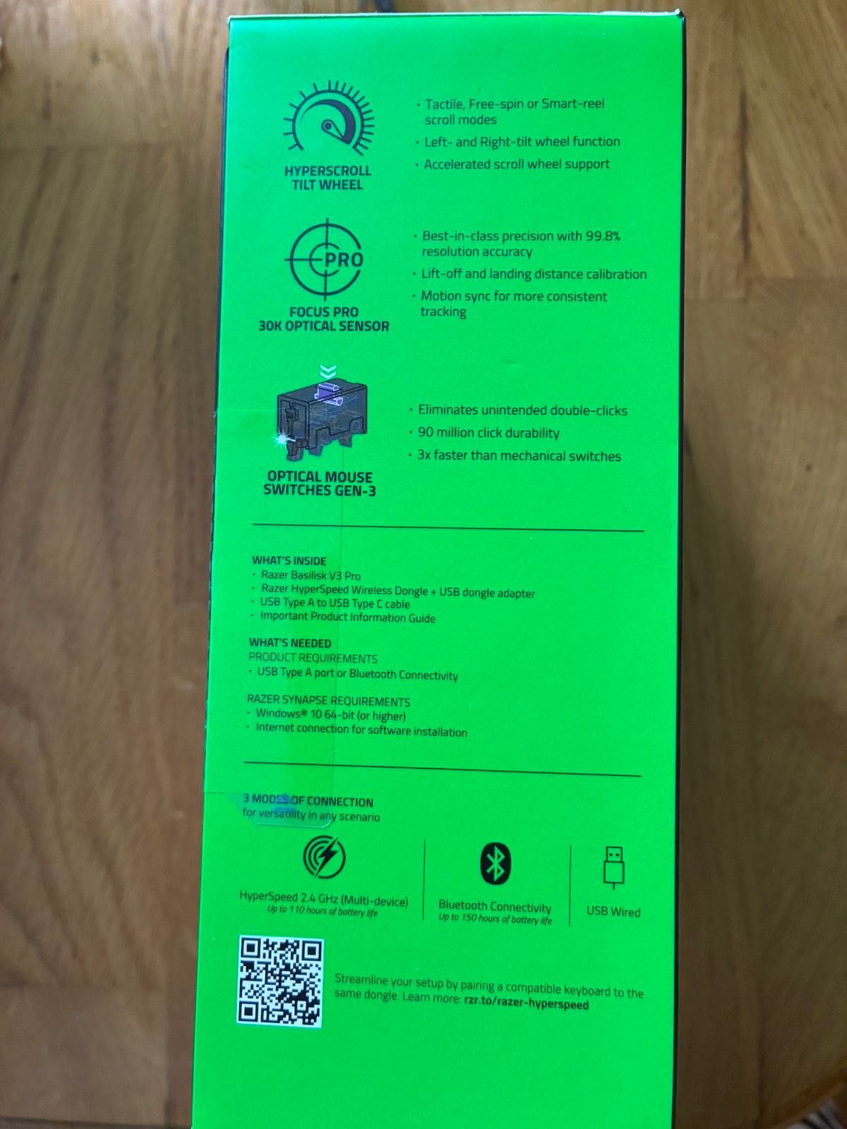 Мишка Razer Basilisk V3 Pro Wireless/USB White бездротова