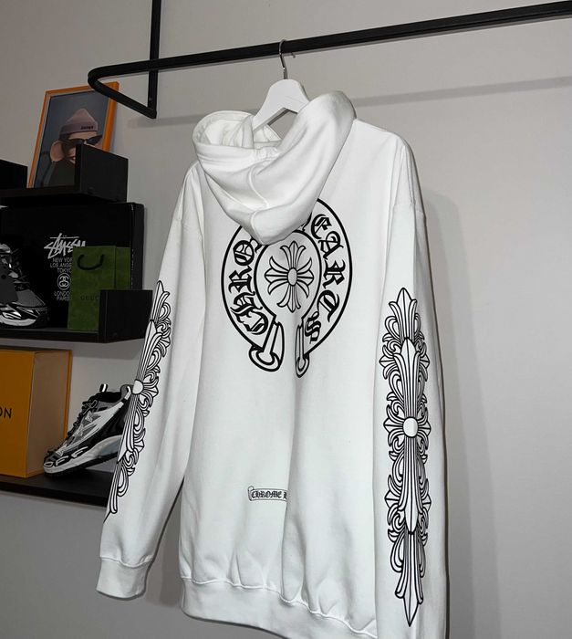 Худі Chrome Hearts білого кольору