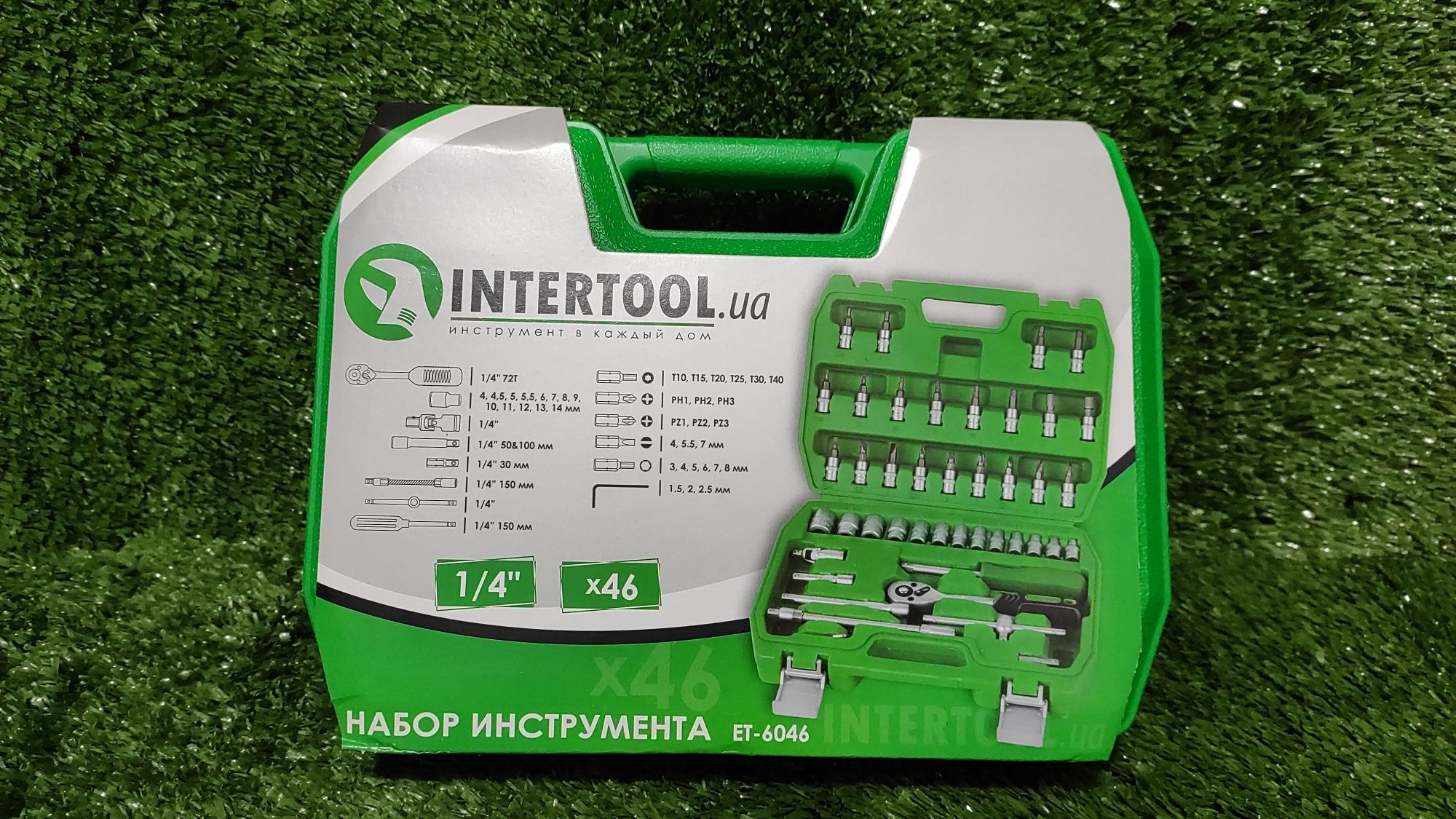 Набор инструментов 46шт, 1/4" INTERTOOL ET-6046