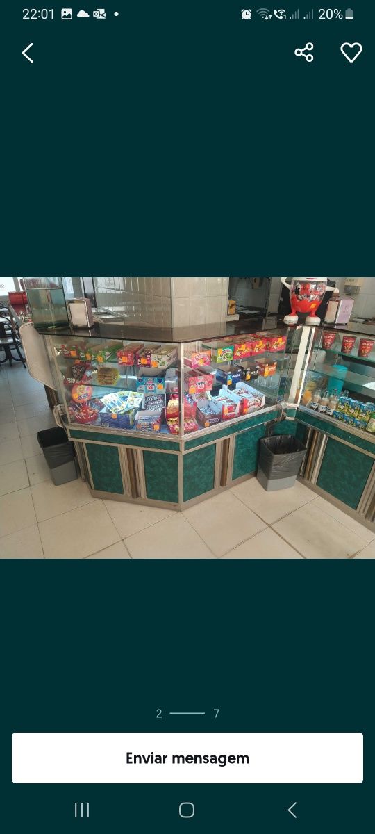 Vitrines e balcoes de Inox