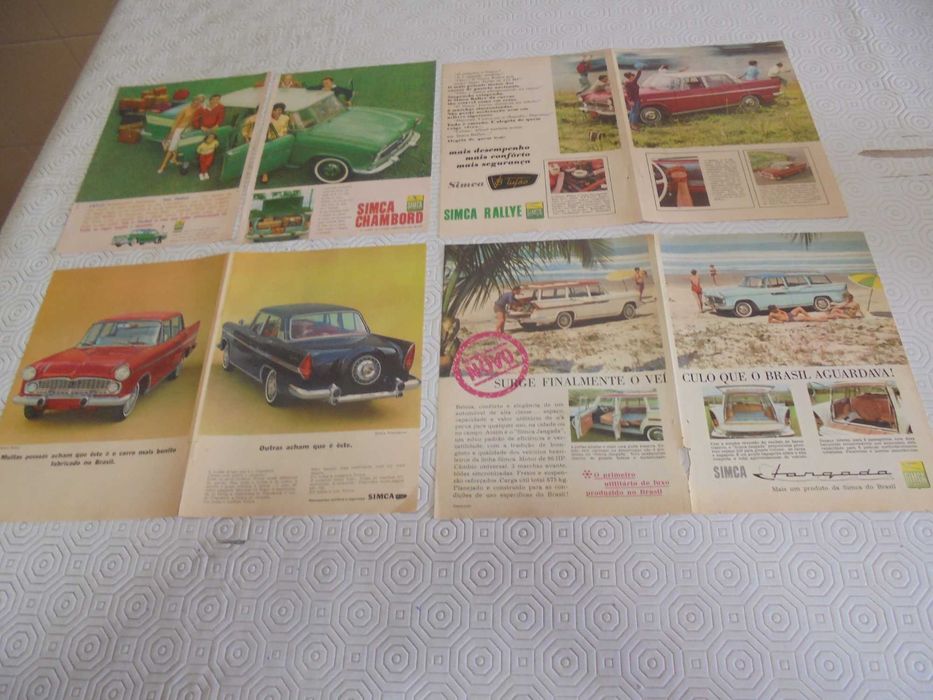 Publicidades antigas de carros Simca, anos 60