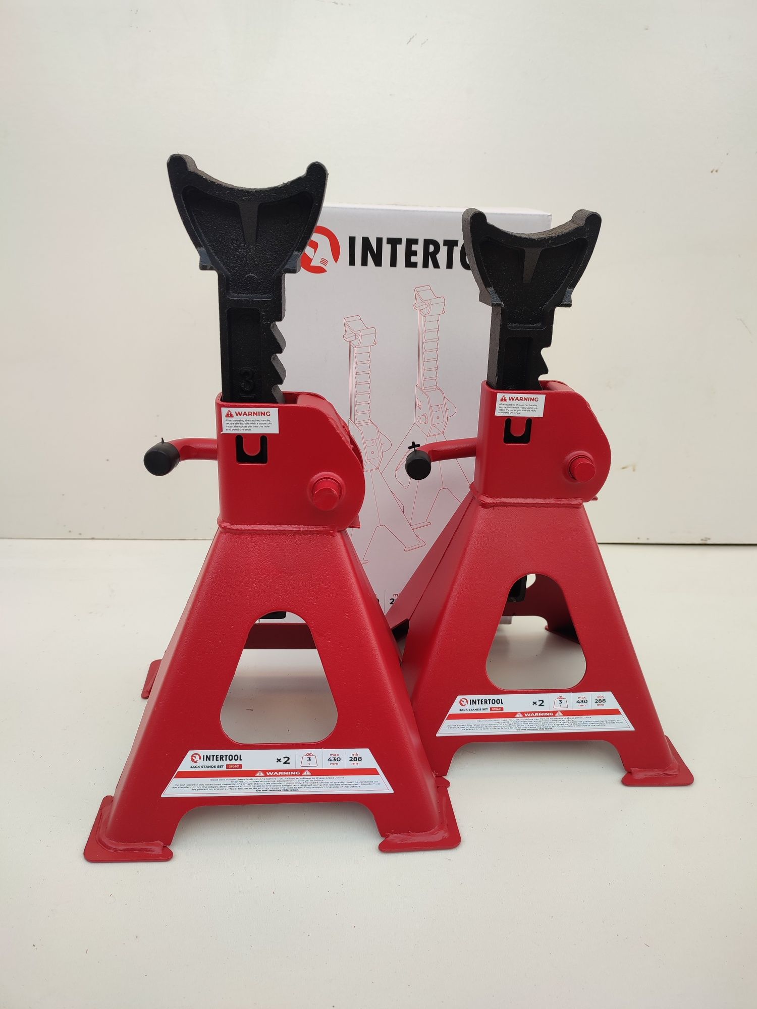 Подставки козлы опоры под авто 2 т 3 т 6 т INTERTOOL GT 0400 /01/05