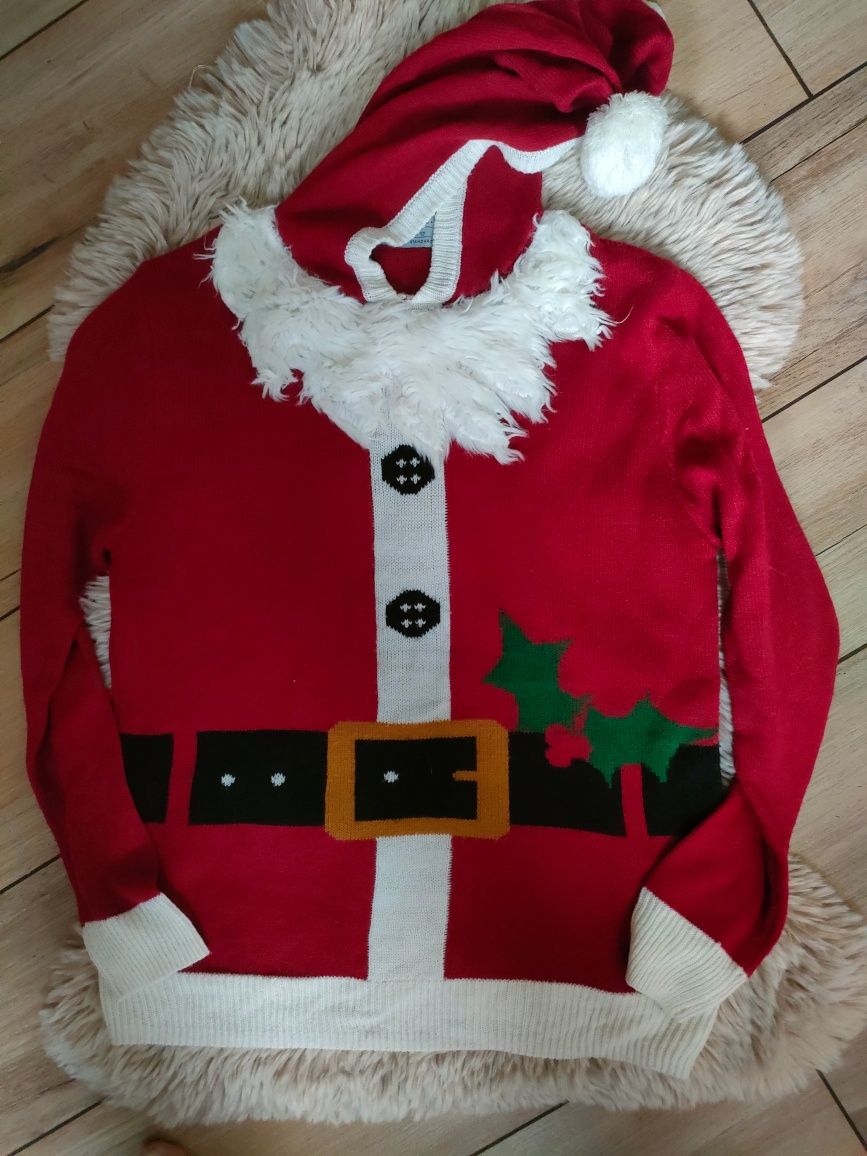 Sweter mikołajkowy damski, rozmiar S/M