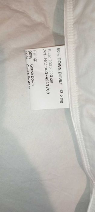 Ковдра касетна пухова зимова   Down Duvet Natur Daunne 200x220