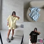 Женский качественный костюм шорты+футболка Жіночий костюм оверсайз