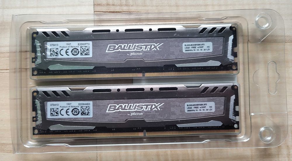Crucial Ballistix Sport LT 16GB (2x8GB) DDR4 2666MHz CL16 / Jak Nowa!