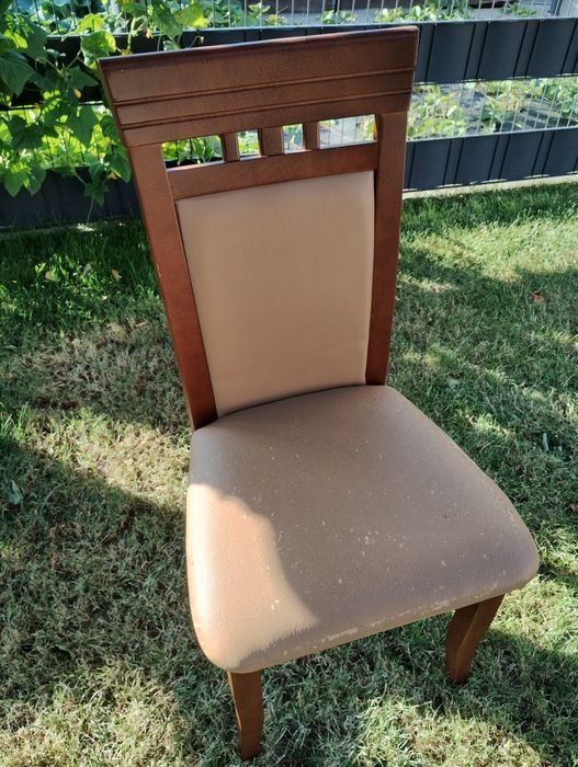 Krzesła z obiciem ekoskora komplet 6szt