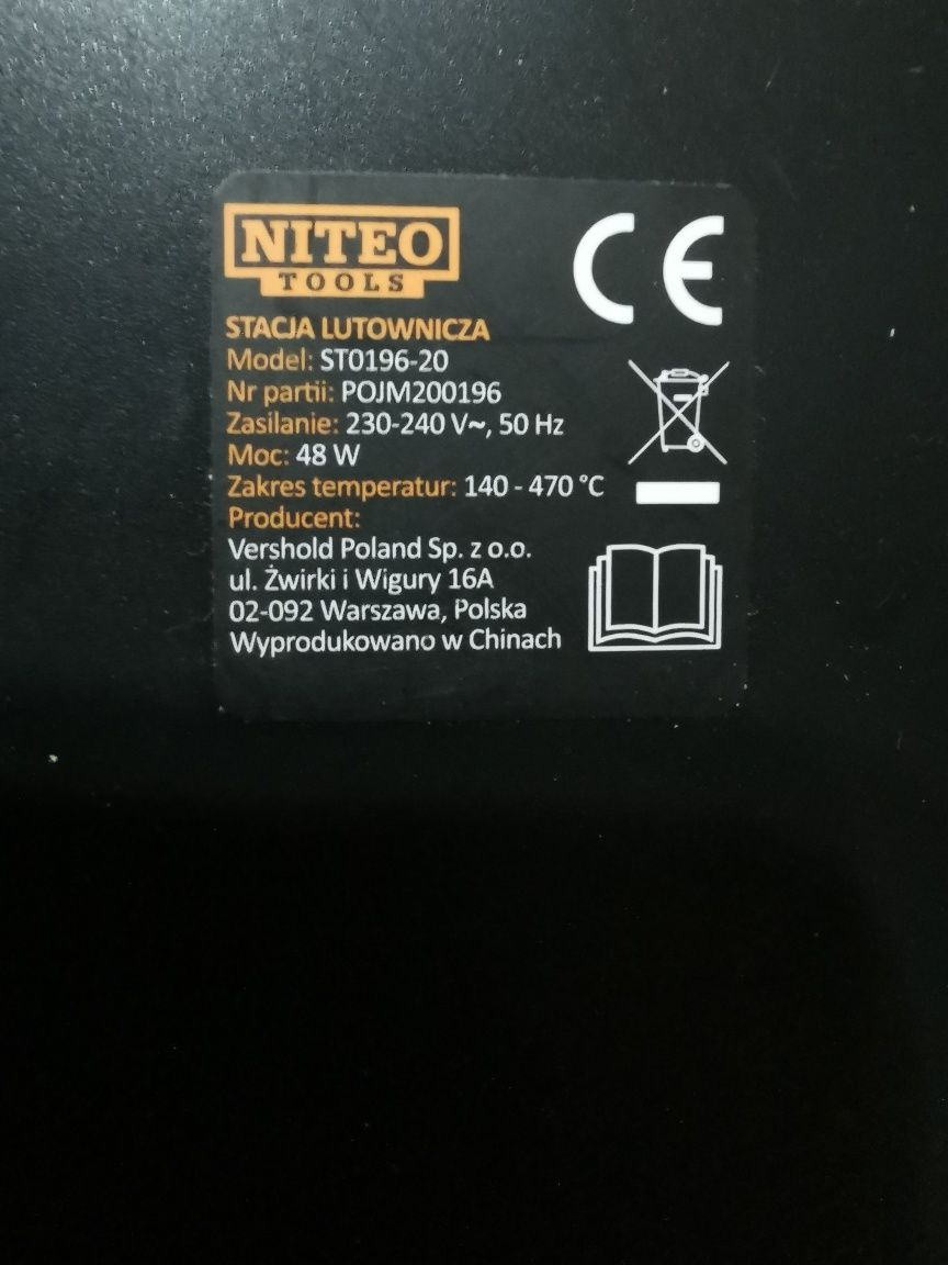Sprzedam stację lutowniczą Niteo-Tools.