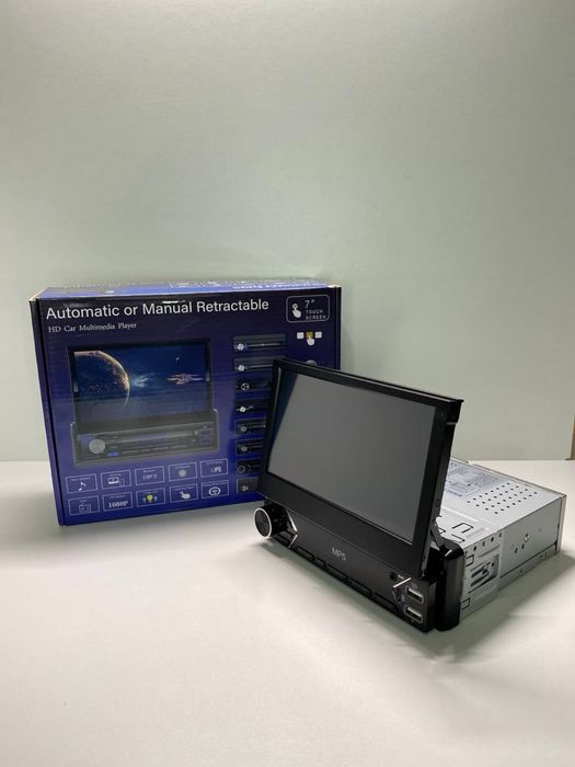 Магнітола 1DIN з видвижним сенсорним екраном