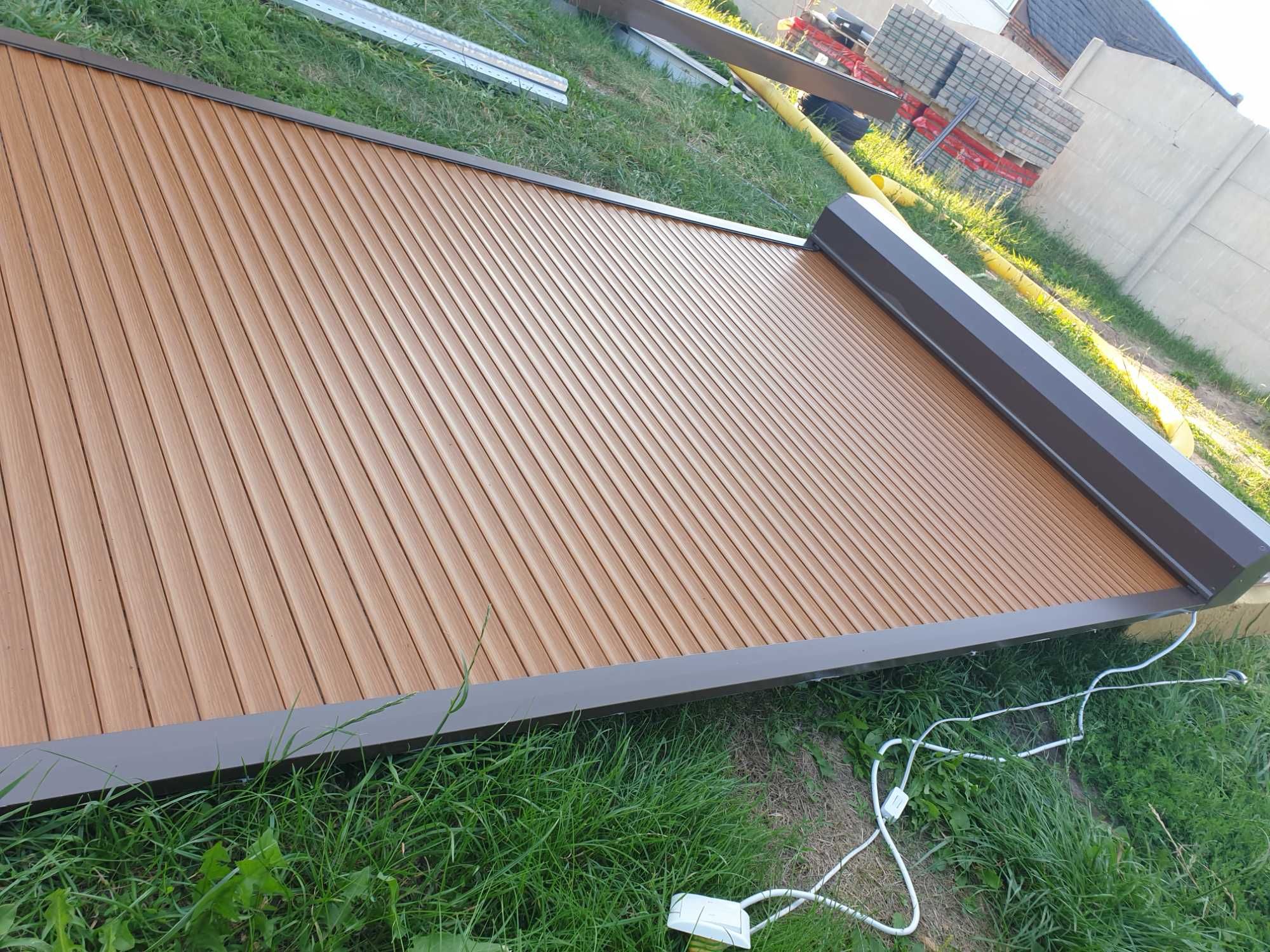 Roleta zewnętrzna elektryczna 164x248 złoty dąb na pilota i klawisze