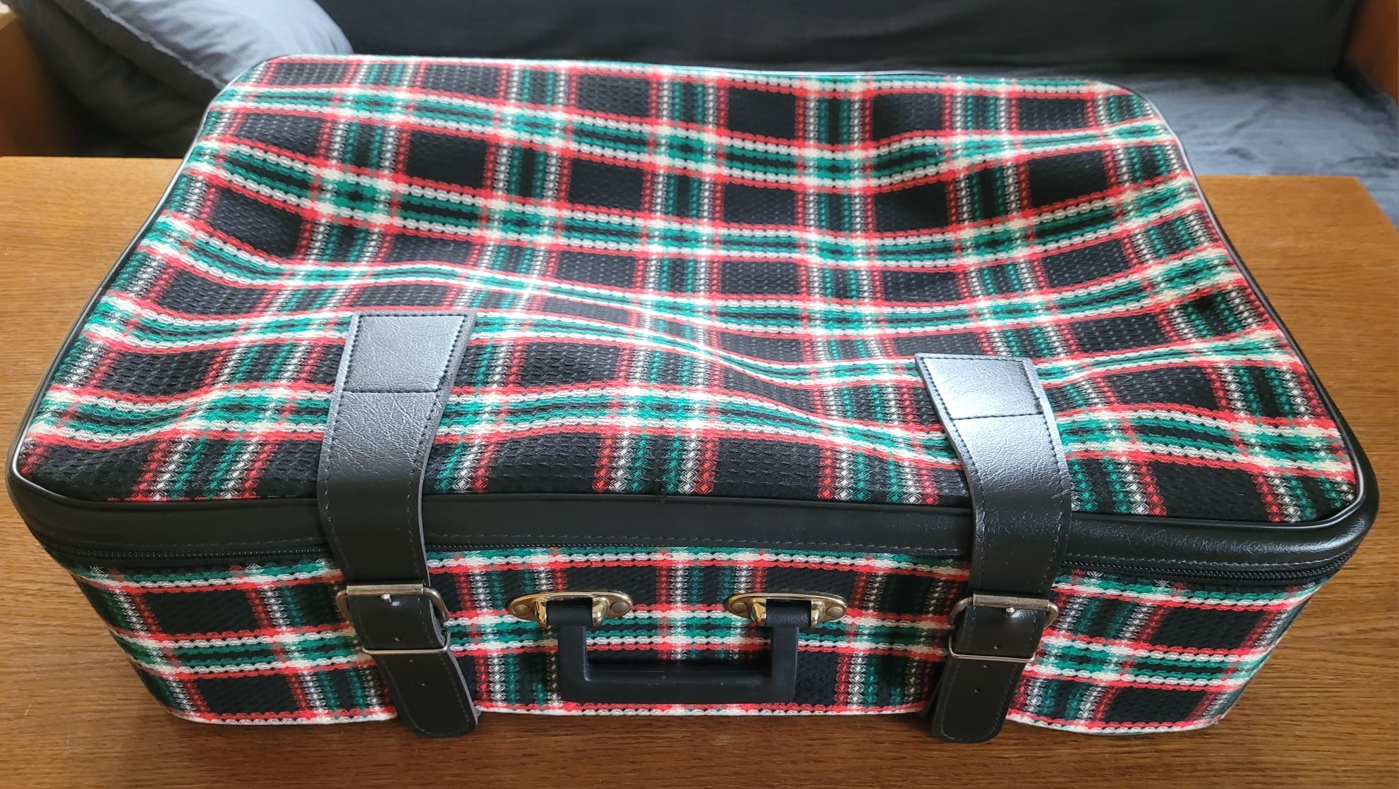 Klasyczna torba walizka podróżna 60x40x18cm Vintage nie używana PRL
