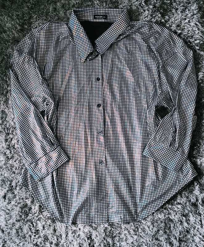 Nowa błyszcząca odblaskowa koszula damska rozmiar 4XL