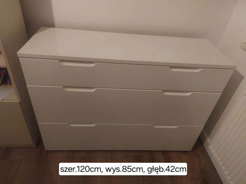 Szafka biała połysk, komoda