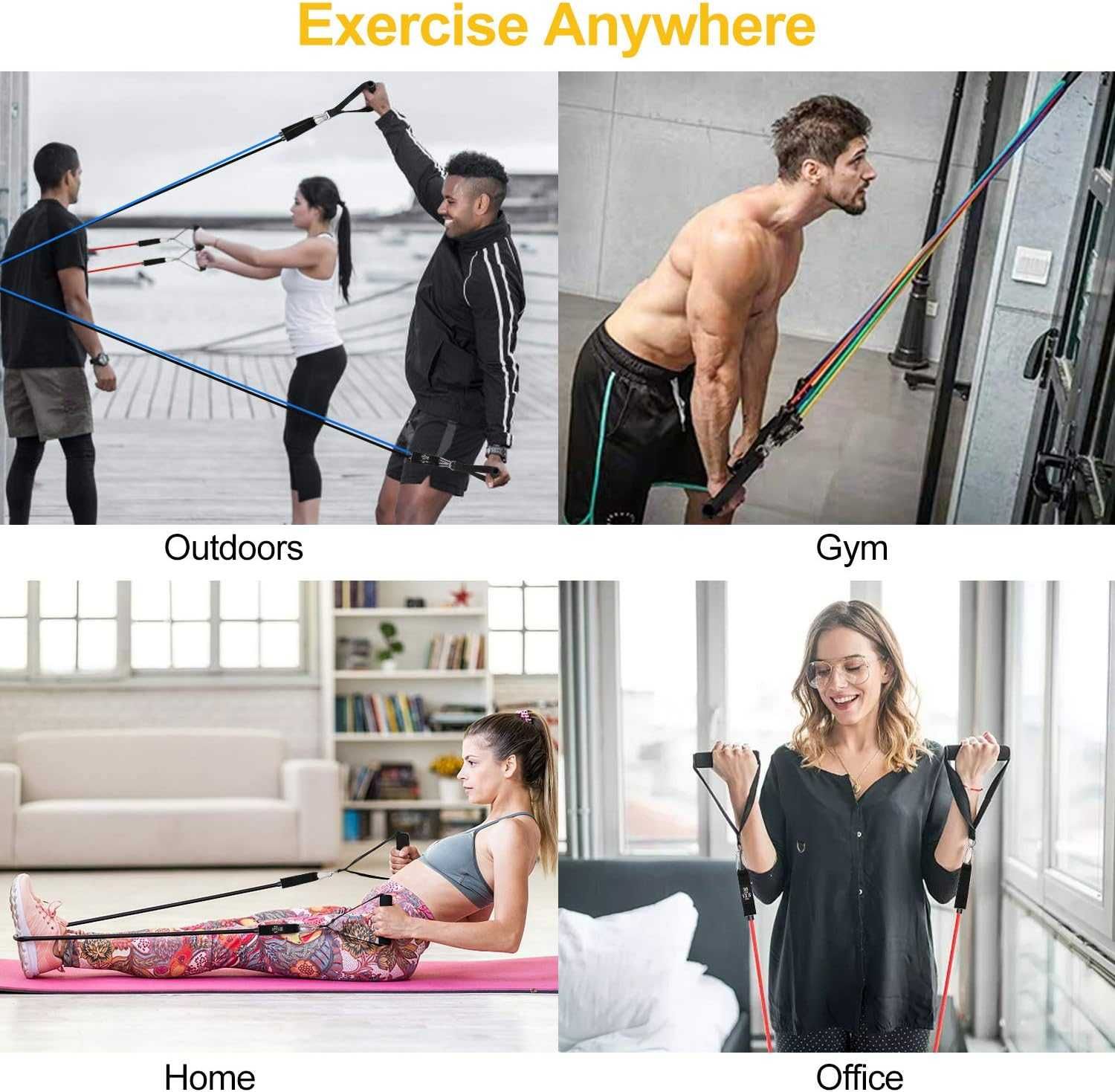 Borrachas elásticas 12 peças, fitness musculação para ginásio em casa