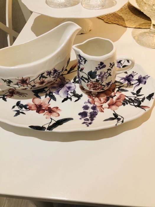 Zestaw/ Półmisek, sosjerka mlecznik