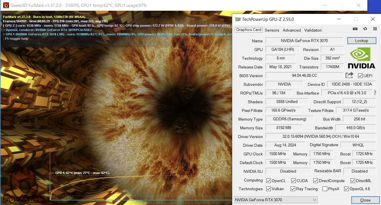 В ідеалі! відеокарта RTX3070 8GB 8pin GALAX 1-Click OC Edition.TradeIN