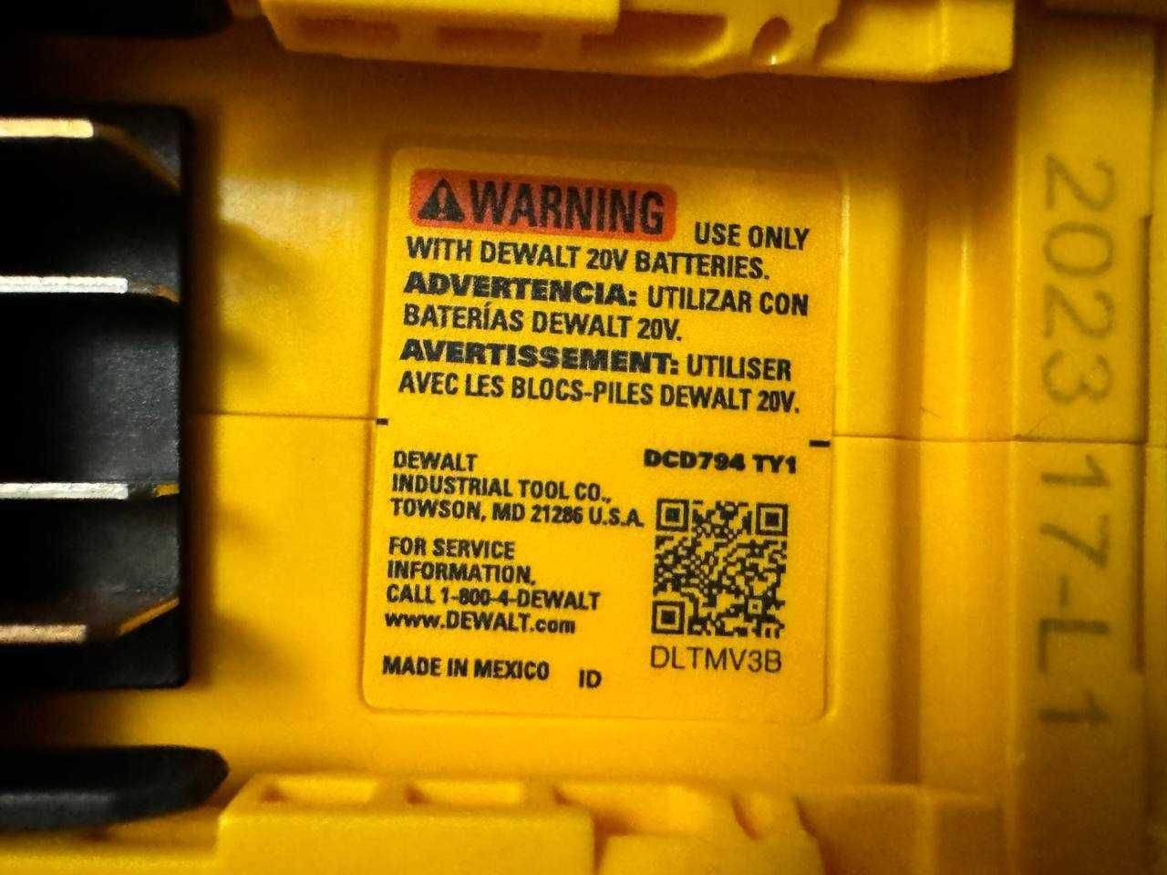 Новий Оригінальний безщітковий шуруповерт Dewalt DCD794 20В Atomic
