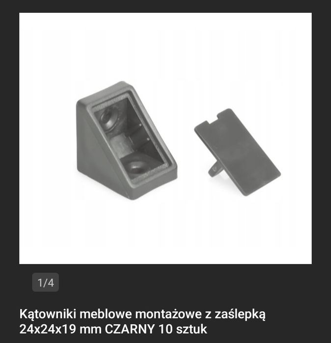 Zaślepki, kątowniki do montazu