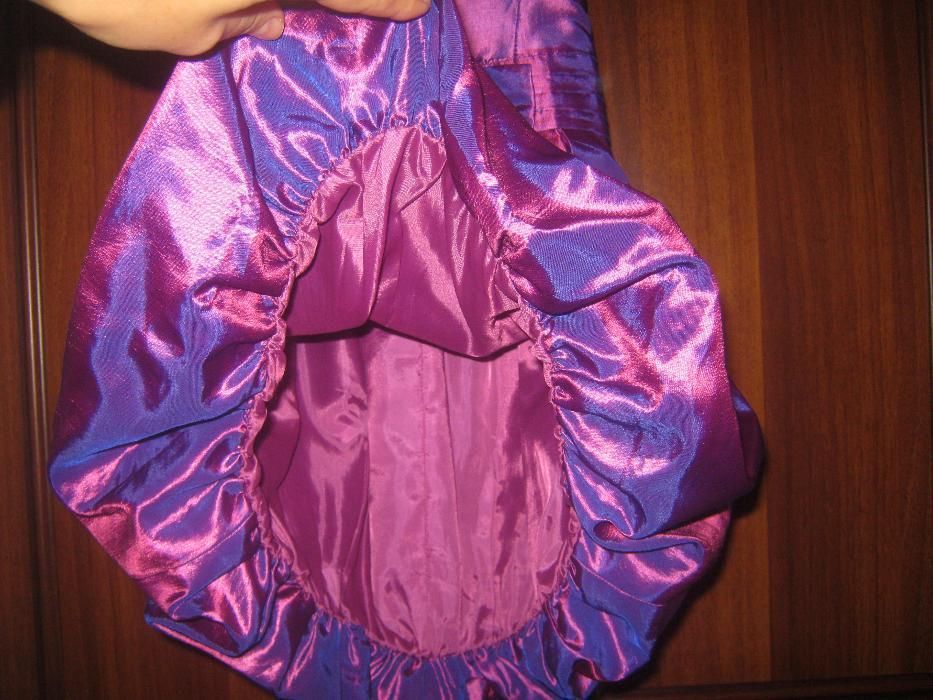 Sukienka dla dziewczynki bombka - satynowa r. 98