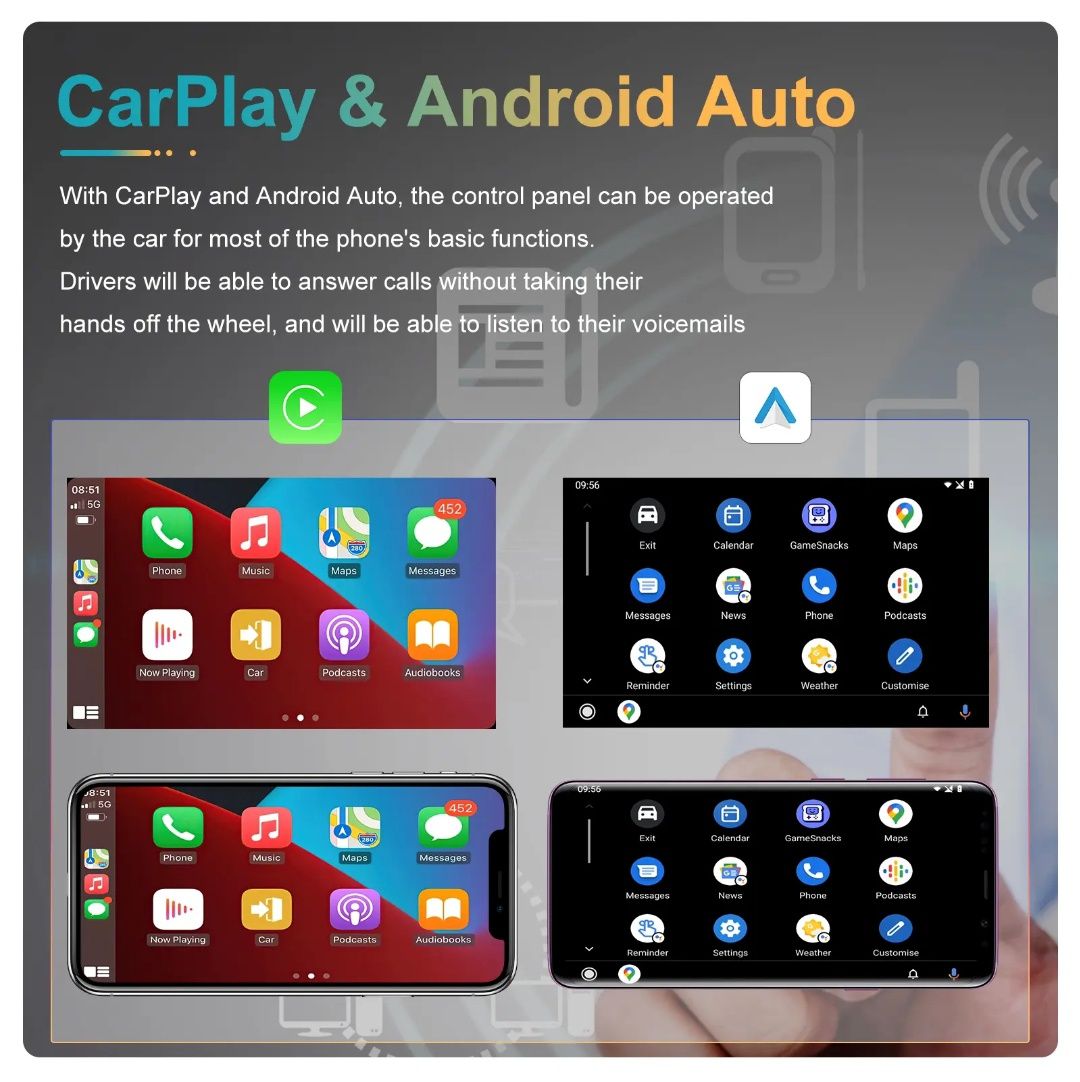Rádio 1din Retrátil 7 polegadas CARPLAY Android auto Touch BT USB novo