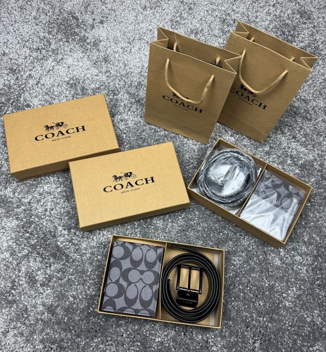 Ремень і гаманець Coach ремінь кошилек, набор новий повний кОмплект